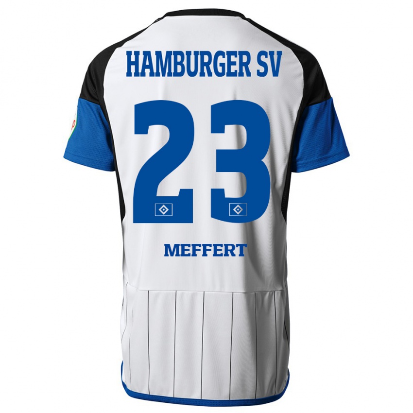 Niño Camiseta Jonas Meffert #23 Blanco 1ª Equipación 2023/24 La Camisa Argentina