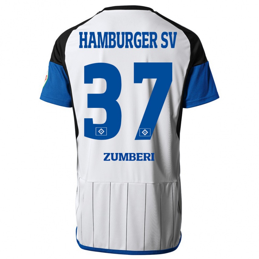 Niño Camiseta Valon Zumberi #37 Blanco 1ª Equipación 2023/24 La Camisa Argentina