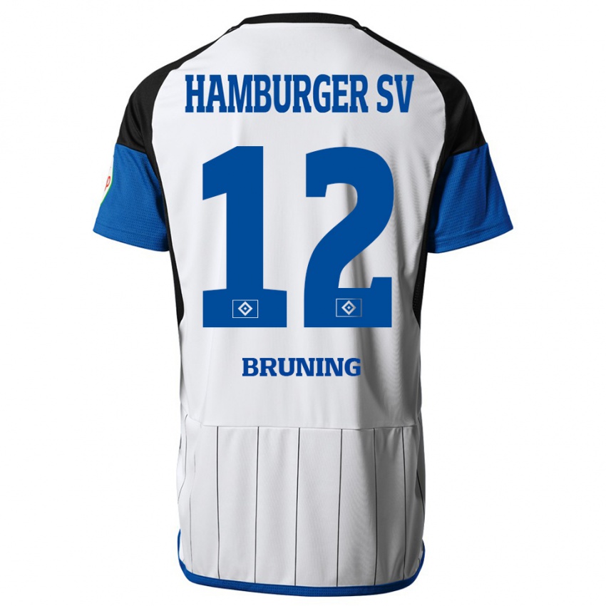 Niño Camiseta Malte Brüning #12 Blanco 1ª Equipación 2023/24 La Camisa Argentina