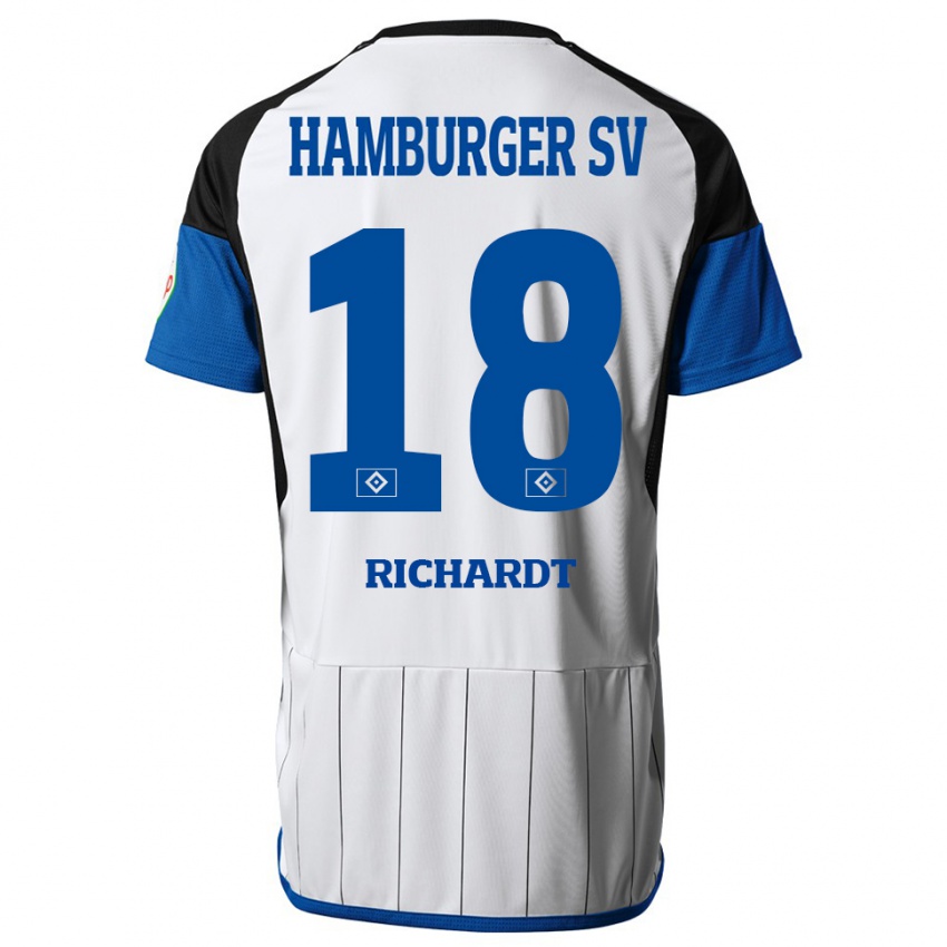 Niño Camiseta Dayo Richardt #18 Blanco 1ª Equipación 2023/24 La Camisa Argentina