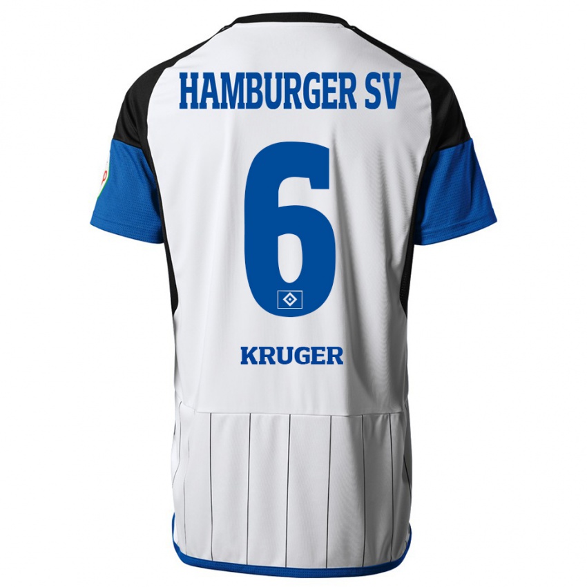 Niño Camiseta Artur Krüger #6 Blanco 1ª Equipación 2023/24 La Camisa Argentina