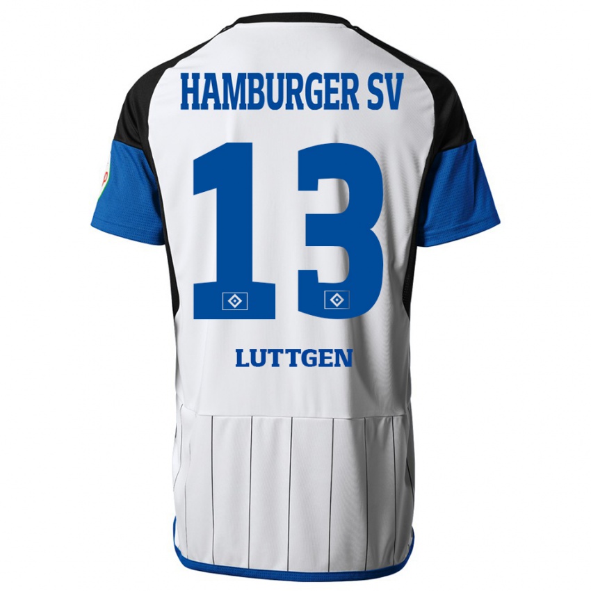 Niño Camiseta Lasse Lüttgen #13 Blanco 1ª Equipación 2023/24 La Camisa Argentina