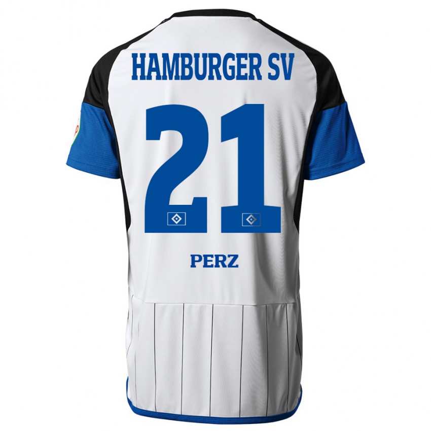 Niño Camiseta Marcel Perz #21 Blanco 1ª Equipación 2023/24 La Camisa Argentina
