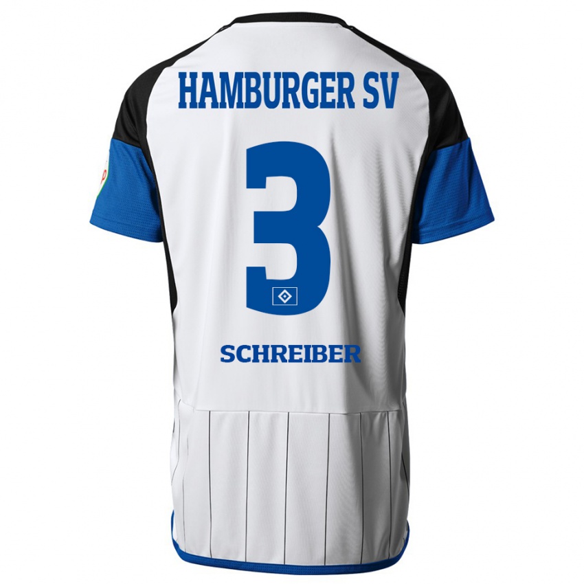 Niño Camiseta David Schreiber #3 Blanco 1ª Equipación 2023/24 La Camisa Argentina