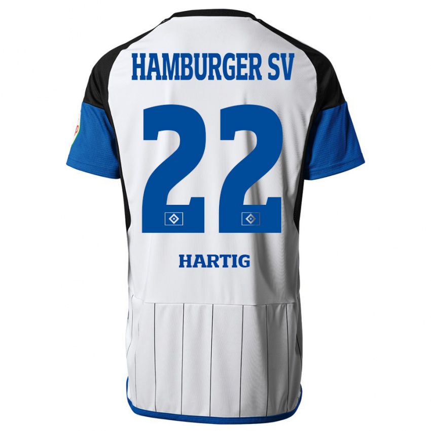 Niño Camiseta Jonas-Finn Hartig #22 Blanco 1ª Equipación 2023/24 La Camisa Argentina