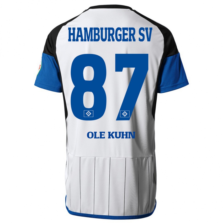 Niño Camiseta Niklas Ole Kühn #87 Blanco 1ª Equipación 2023/24 La Camisa Argentina