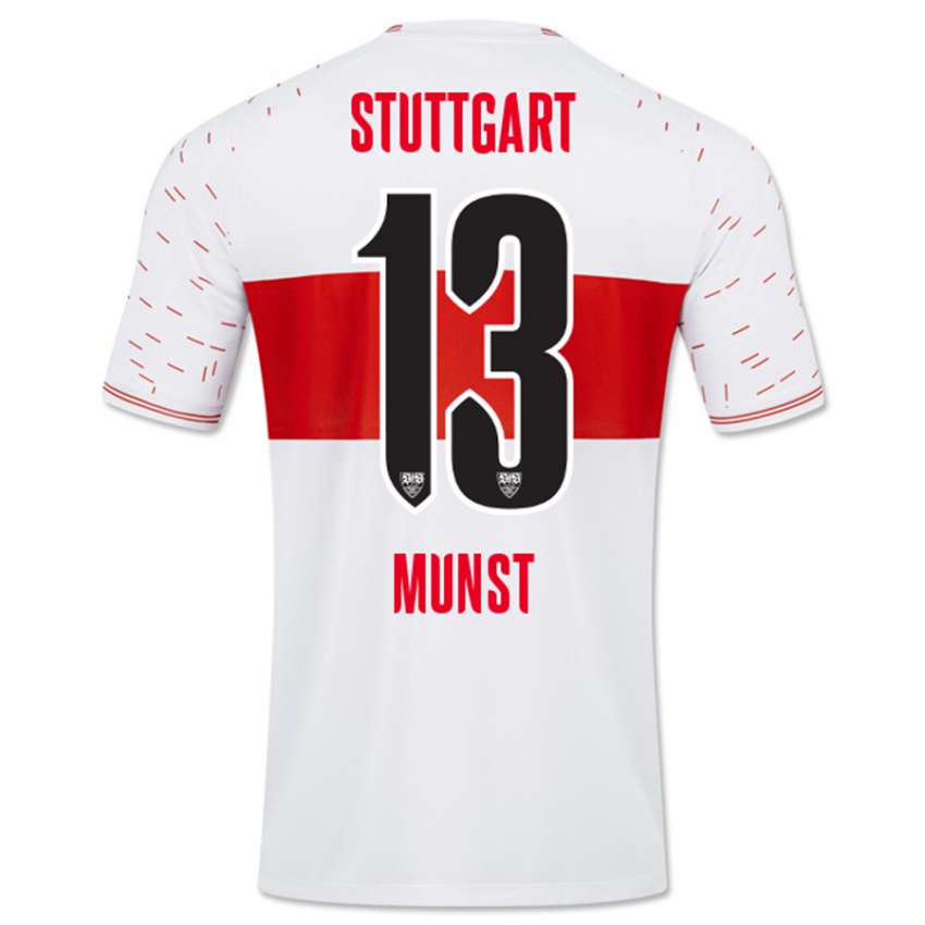 Niño Camiseta Leonhard Münst #13 Blanco 1ª Equipación 2023/24 La Camisa Argentina