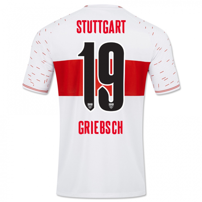 Niño Camiseta Lukas Griebsch #19 Blanco 1ª Equipación 2023/24 La Camisa Argentina