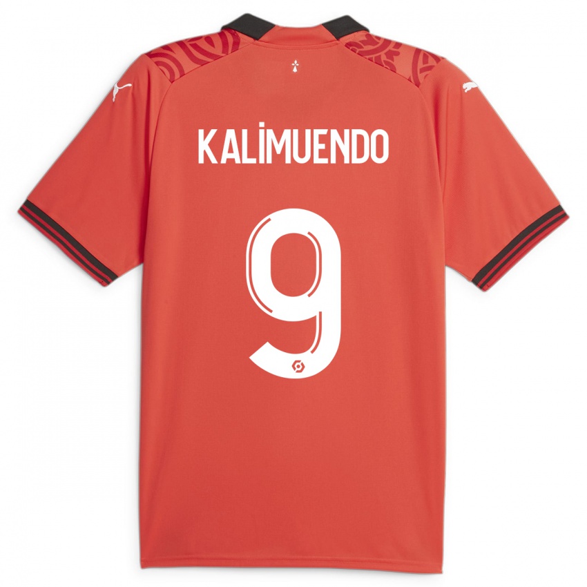 Niño Camiseta Arnaud Kalimuendo #9 Rojo 1ª Equipación 2023/24 La Camisa Argentina