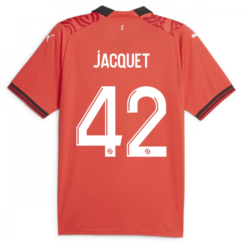 Niño Camiseta Jérémy Jacquet #42 Rojo 1ª Equipación 2023/24 La Camisa Argentina
