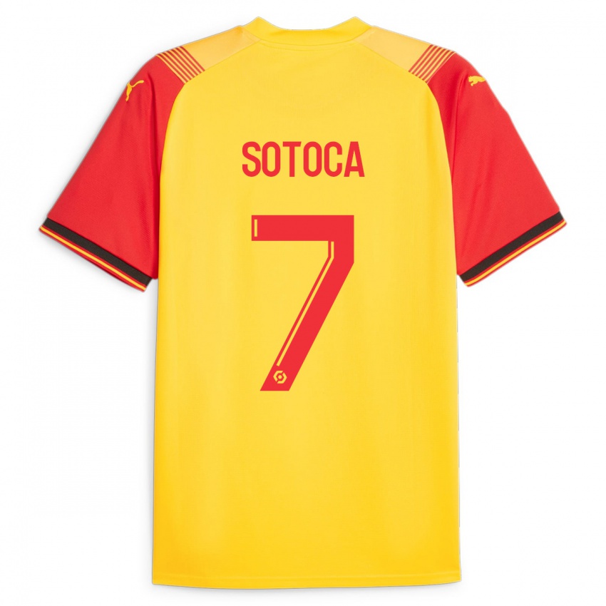 Niño Camiseta Florian Sotoca #7 Amarillo 1ª Equipación 2023/24 La Camisa Argentina