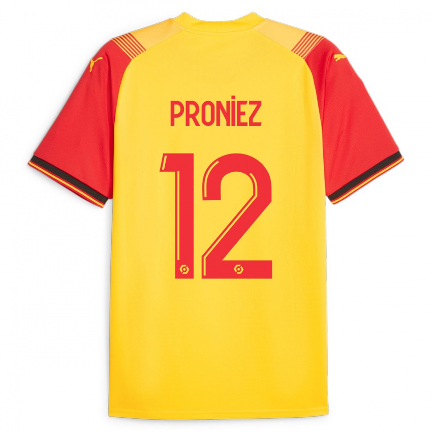 Niño Camiseta Fany Proniez #12 Amarillo 1ª Equipación 2023/24 La Camisa Argentina