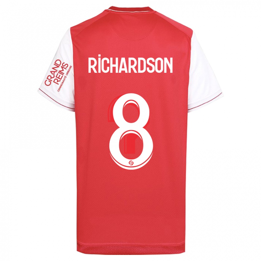 Niño Camiseta Amir Richardson #8 Rojo 1ª Equipación 2023/24 La Camisa Argentina