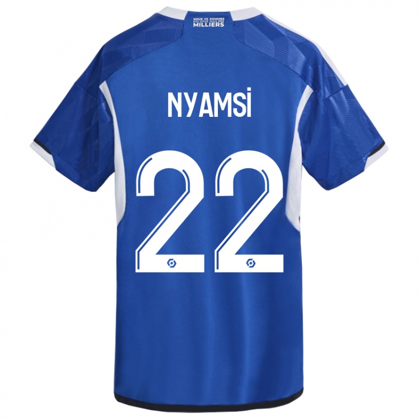 Niño Camiseta Gerzino Nyamsi #22 Azul 1ª Equipación 2023/24 La Camisa Argentina