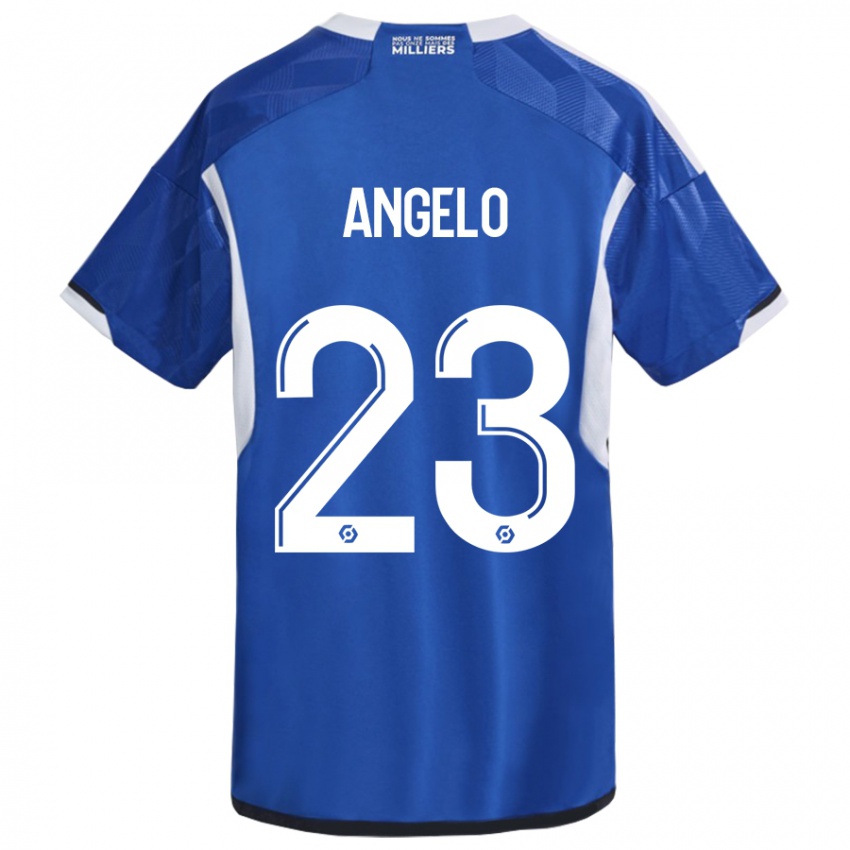 Niño Camiseta Ângelo #23 Azul 1ª Equipación 2023/24 La Camisa Argentina