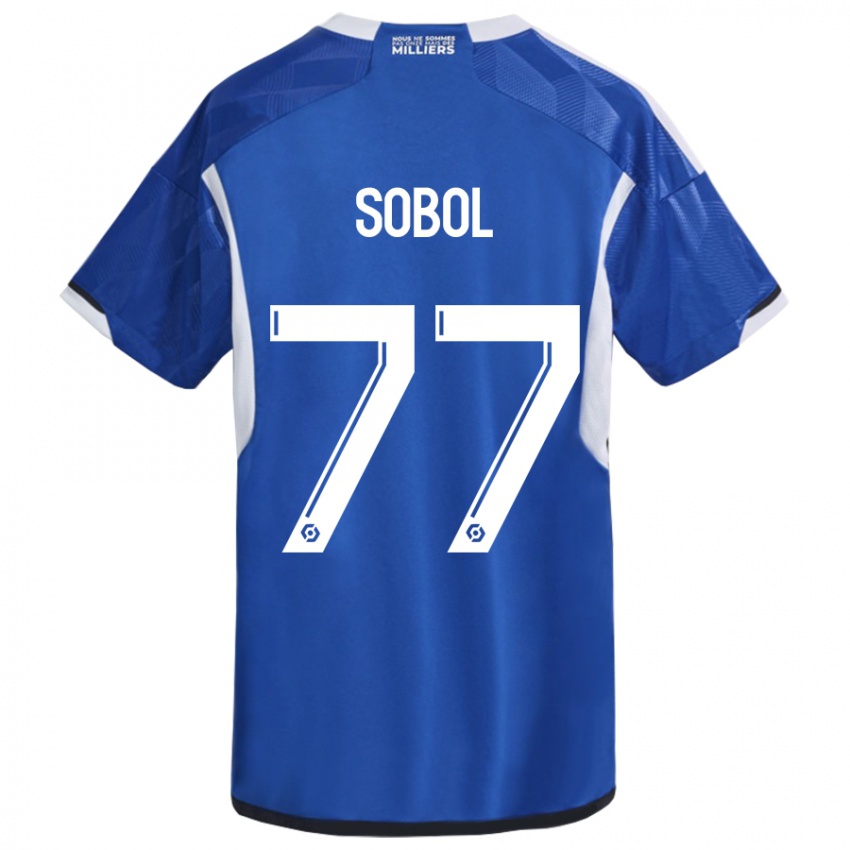 Niño Camiseta Eduard Sobol #77 Azul 1ª Equipación 2023/24 La Camisa Argentina