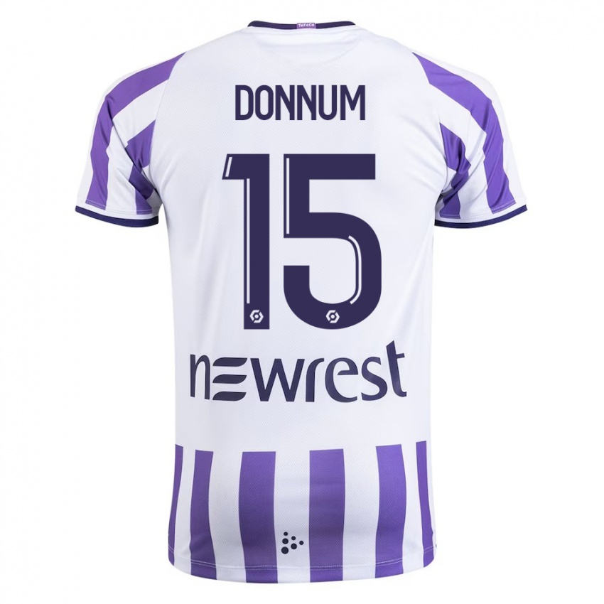 Niño Camiseta Aron Dønnum #15 Blanco 1ª Equipación 2023/24 La Camisa Argentina