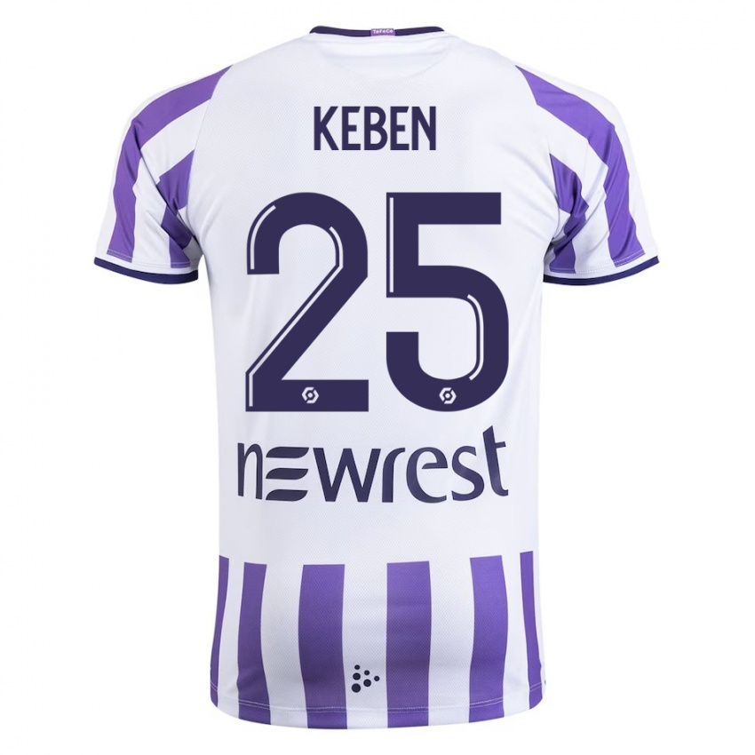 Niño Camiseta Kévin Keben #25 Blanco 1ª Equipación 2023/24 La Camisa Argentina