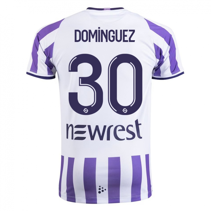 Niño Camiseta Álex Domínguez #30 Blanco 1ª Equipación 2023/24 La Camisa Argentina