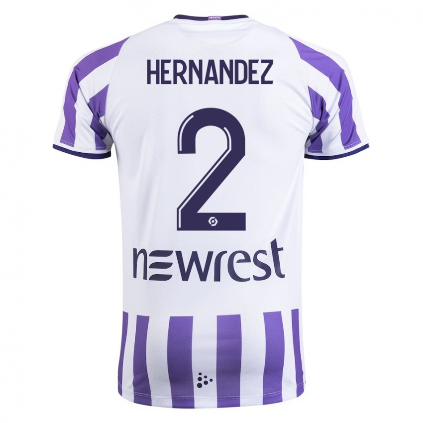 Niño Camiseta Lucie Hernandez #2 Blanco 1ª Equipación 2023/24 La Camisa Argentina
