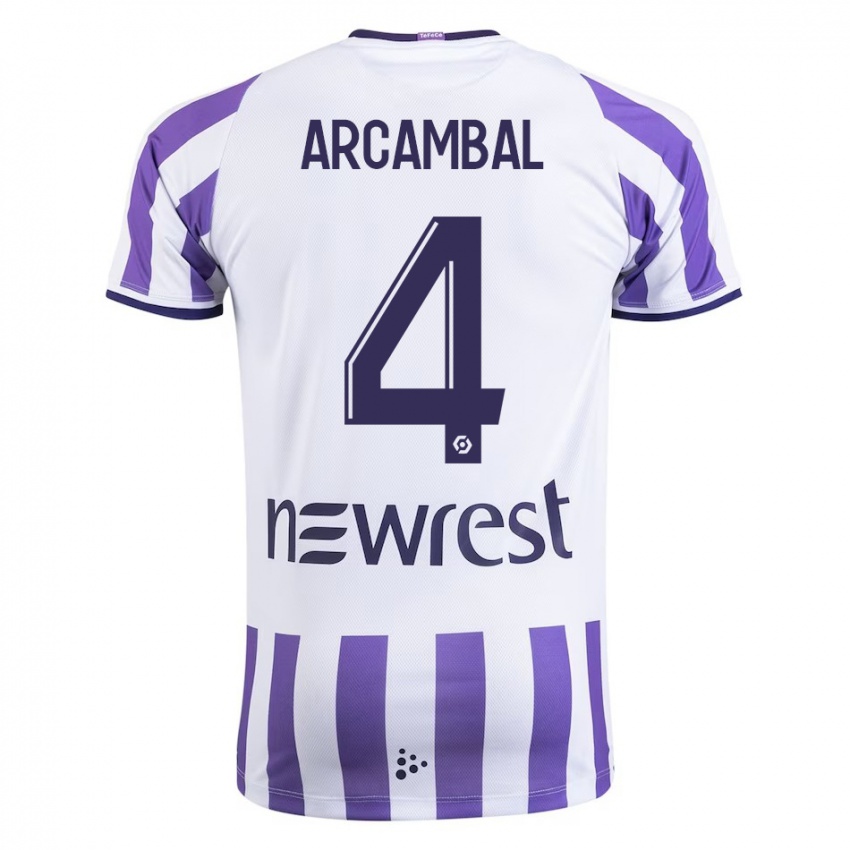 Niño Camiseta Anais Arcambal #4 Blanco 1ª Equipación 2023/24 La Camisa Argentina