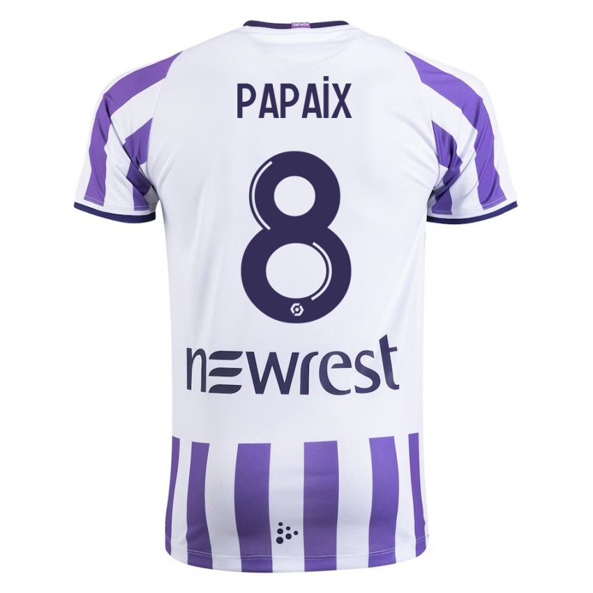 Niño Camiseta Pauline Papaix #8 Blanco 1ª Equipación 2023/24 La Camisa Argentina