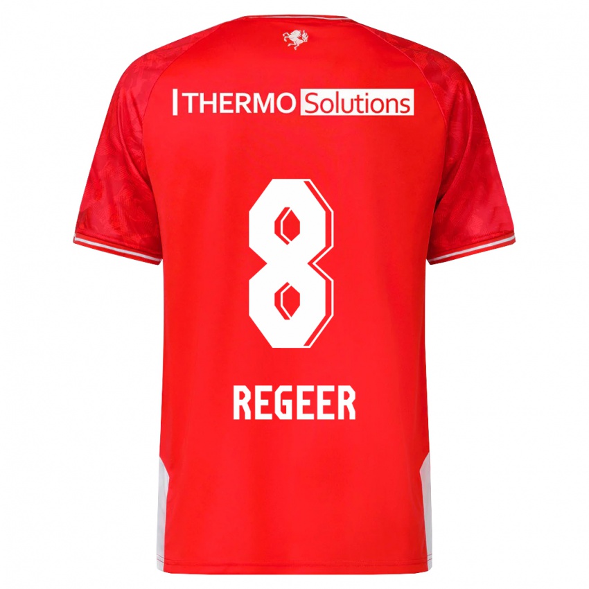 Niño Camiseta Youri Regeer #8 Rojo 1ª Equipación 2023/24 La Camisa Argentina