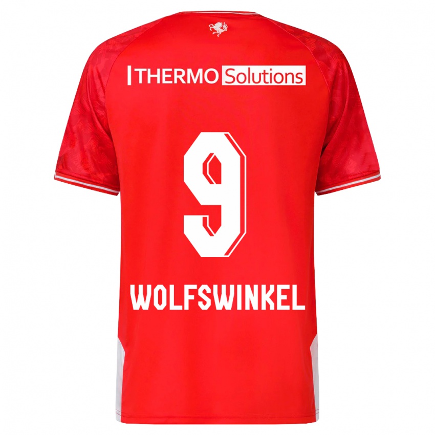 Niño Camiseta Ricky Van Wolfswinkel #9 Rojo 1ª Equipación 2023/24 La Camisa Argentina