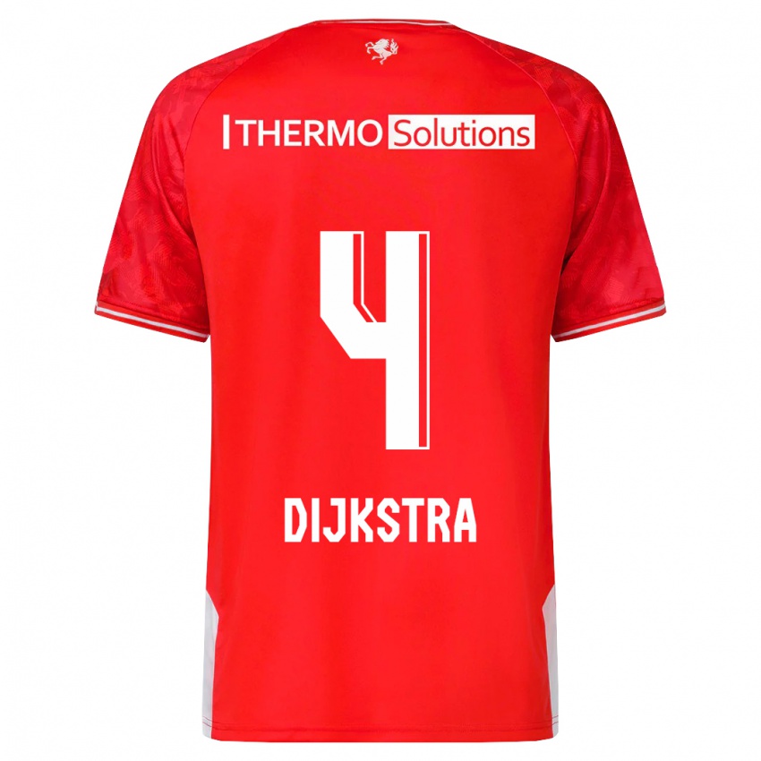 Niño Camiseta Caitlin Dijkstra #4 Rojo 1ª Equipación 2023/24 La Camisa Argentina