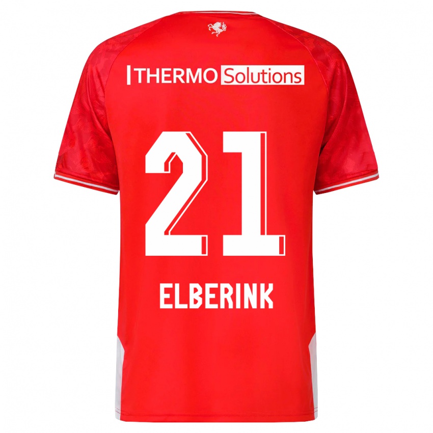 Niño Camiseta Eva Oude Elberink #21 Rojo 1ª Equipación 2023/24 La Camisa Argentina