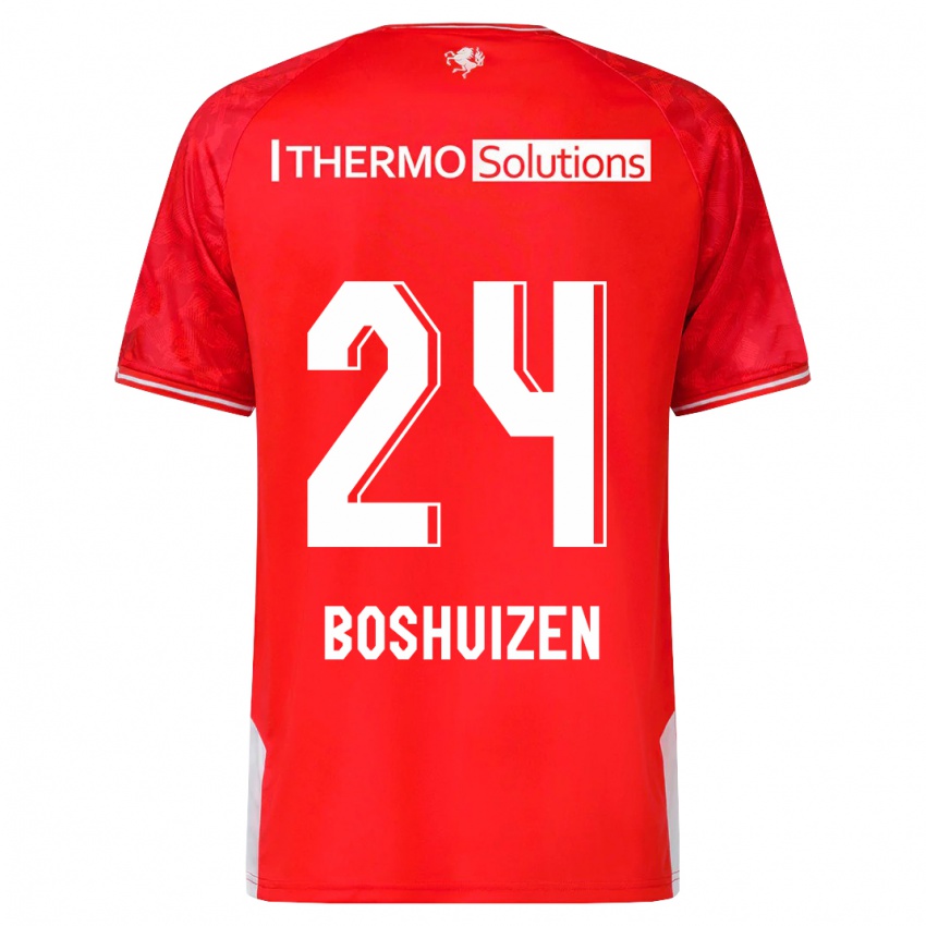 Niño Camiseta Annouk Boshuizen #24 Rojo 1ª Equipación 2023/24 La Camisa Argentina