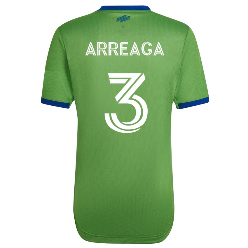Niño Camiseta Xavier Arreaga #3 Verde 1ª Equipación 2023/24 La Camisa Argentina