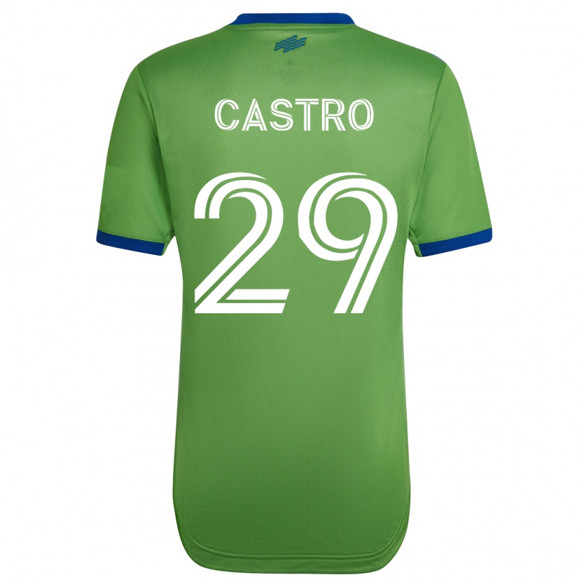 Niño Camiseta Jacob Castro #29 Verde 1ª Equipación 2023/24 La Camisa Argentina