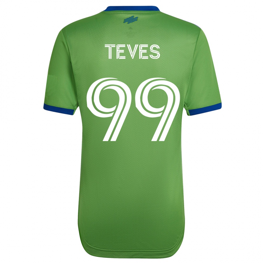 Niño Camiseta Dylan Teves #99 Verde 1ª Equipación 2023/24 La Camisa Argentina