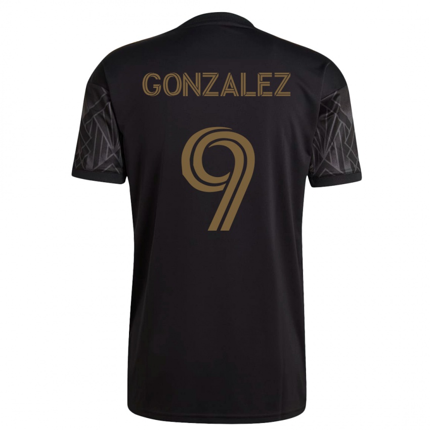 Niño Camiseta Mario González #9 Negro 1ª Equipación 2023/24 La Camisa Argentina