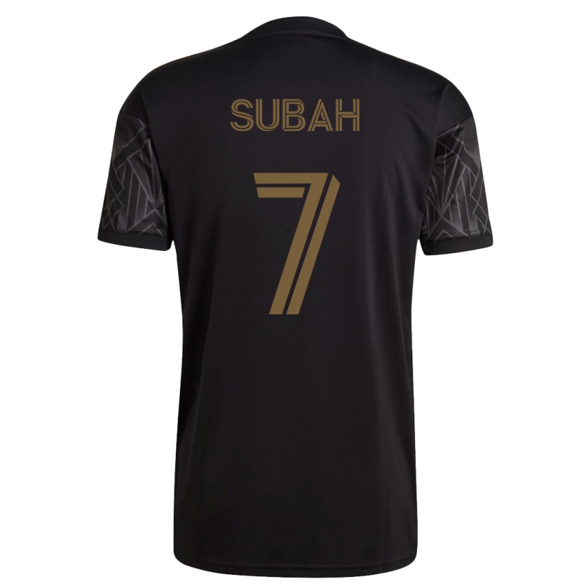 Niño Camiseta Yekeson Subah #7 Negro 1ª Equipación 2023/24 La Camisa Argentina