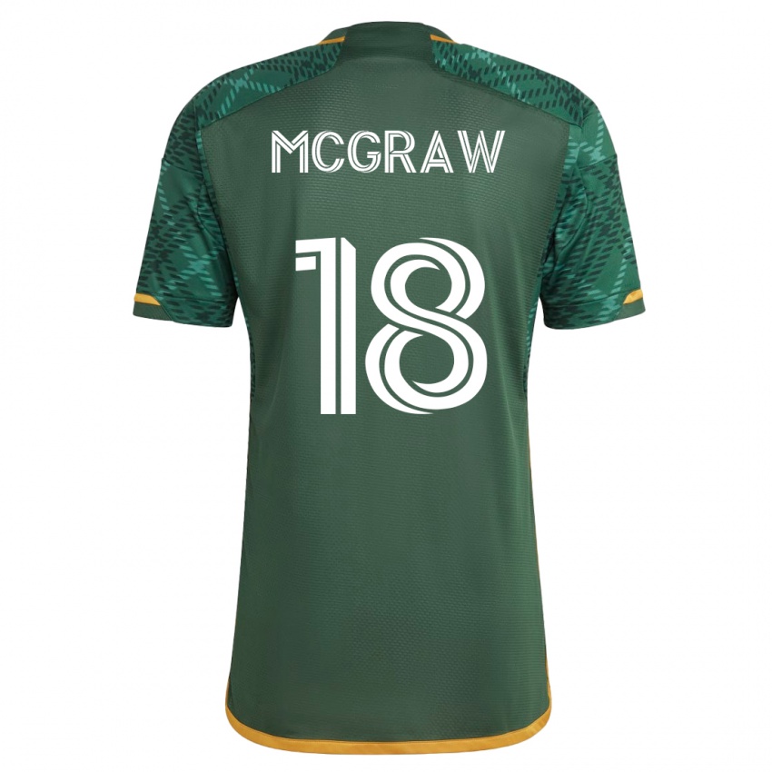 Niño Camiseta Zac Mcgraw #18 Verde 1ª Equipación 2023/24 La Camisa Argentina