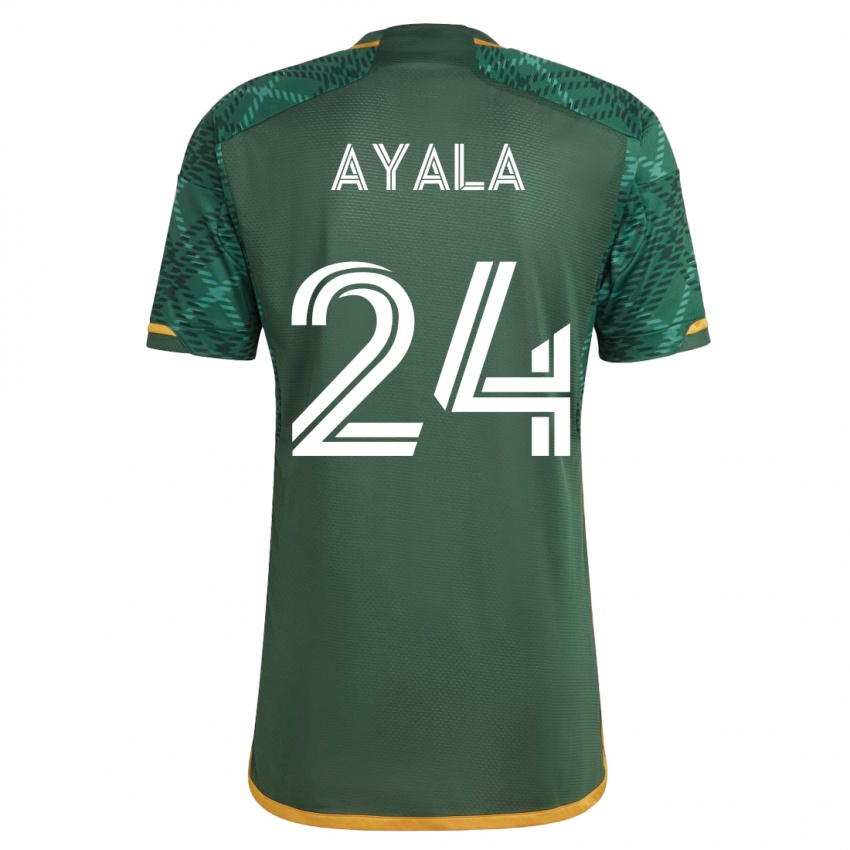 Niño Camiseta David Ayala #24 Verde 1ª Equipación 2023/24 La Camisa Argentina