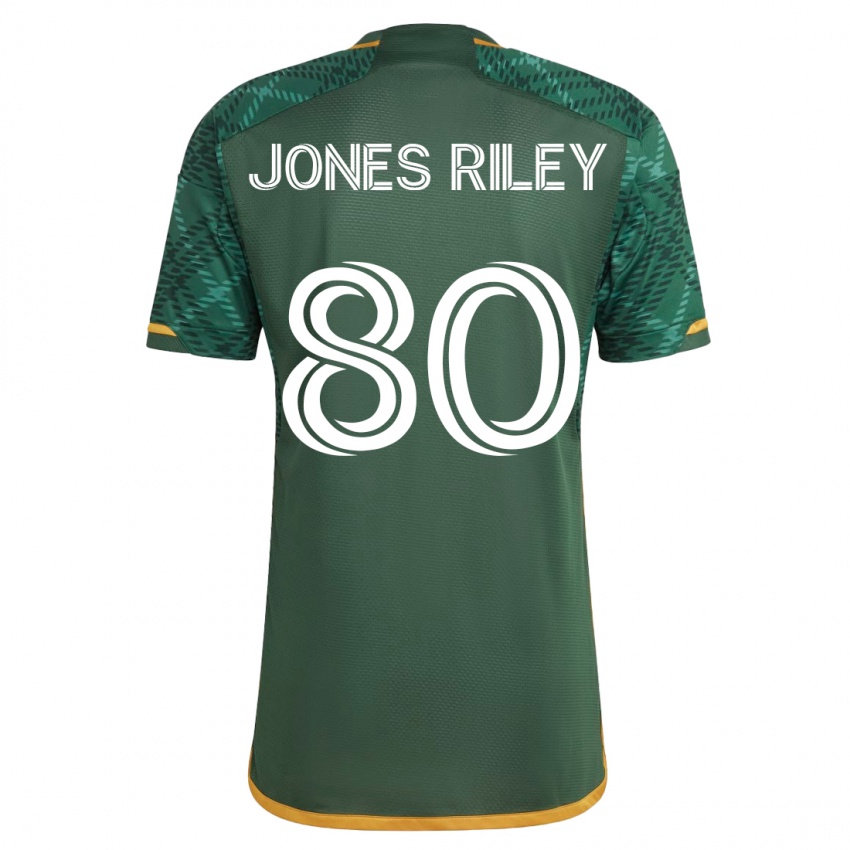 Niño Camiseta Jaden Jones-Riley #80 Verde 1ª Equipación 2023/24 La Camisa Argentina