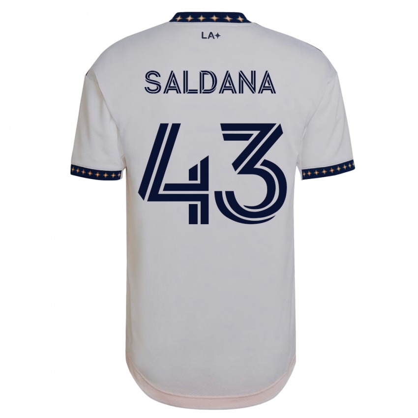Niño Camiseta Adam Saldaña #43 Blanco 1ª Equipación 2023/24 La Camisa Argentina