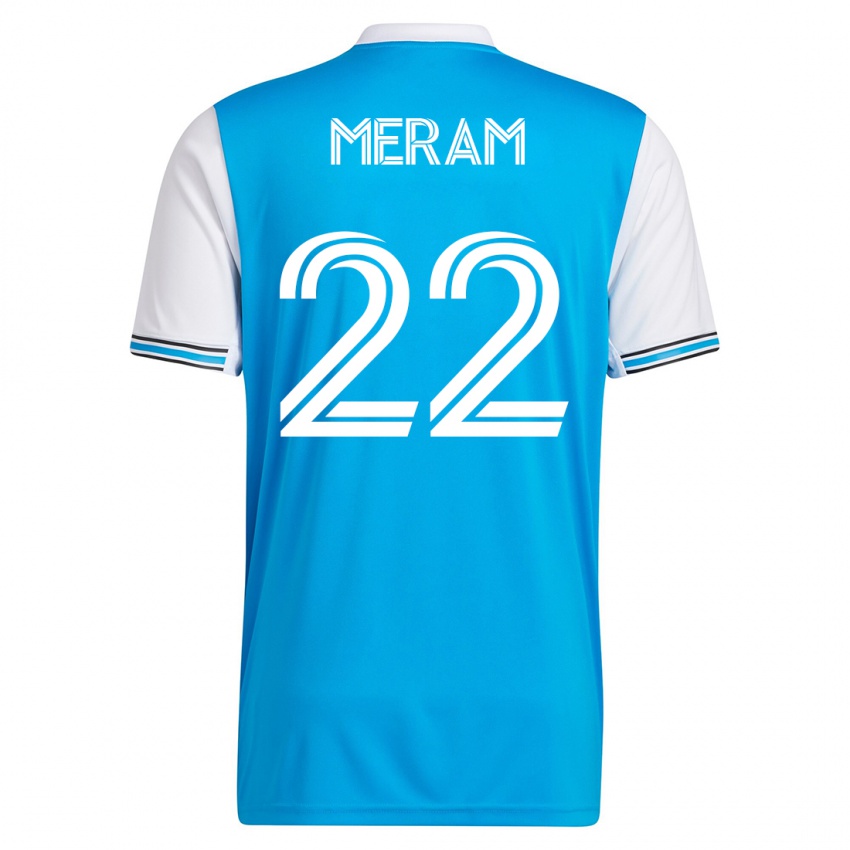 Niño Camiseta Justin Meram #22 Azul 1ª Equipación 2023/24 La Camisa Argentina