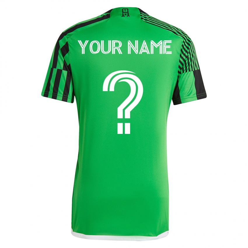 Niño Camiseta Su Nombre #0 Verde Negro 1ª Equipación 2023/24 La Camisa Argentina