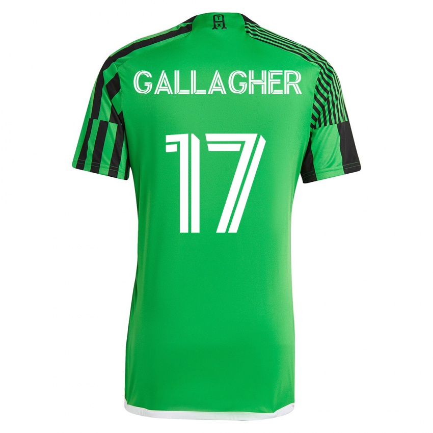 Niño Camiseta Jon Gallagher #17 Verde Negro 1ª Equipación 2023/24 La Camisa Argentina