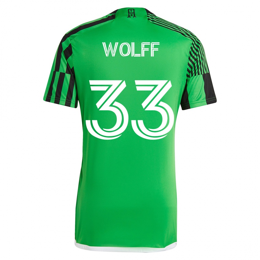 Niño Camiseta Owen Wolff #33 Verde Negro 1ª Equipación 2023/24 La Camisa Argentina