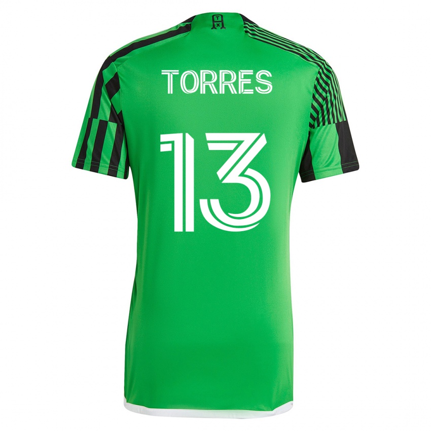 Niño Camiseta Leo Torres #13 Verde Negro 1ª Equipación 2023/24 La Camisa Argentina