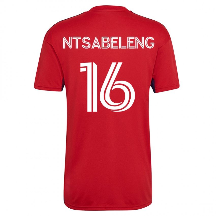 Niño Camiseta Tsiki Ntsabeleng #16 Rojo 1ª Equipación 2023/24 La Camisa Argentina