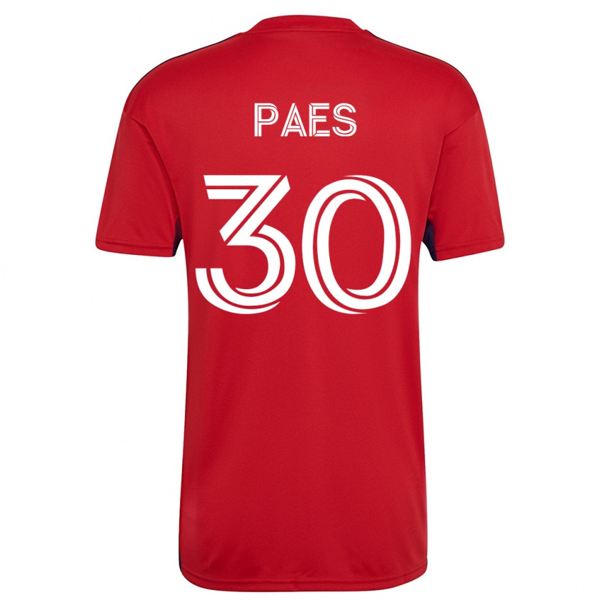 Niño Camiseta Maarten Paes #30 Rojo 1ª Equipación 2023/24 La Camisa Argentina