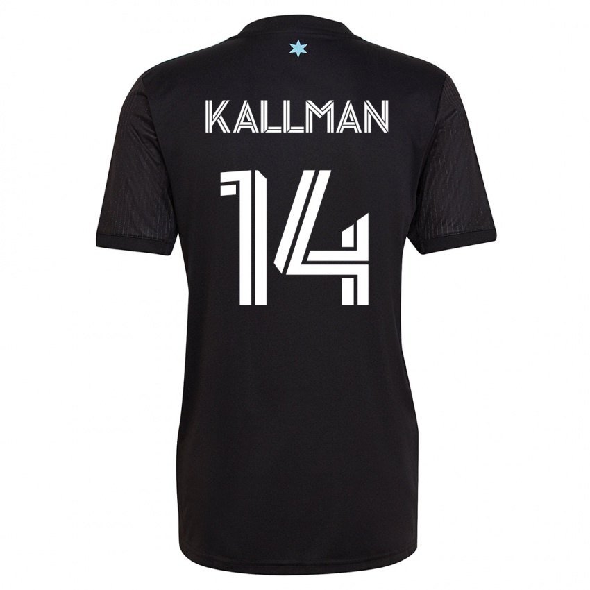 Niño Camiseta Brent Kallman #14 Negro 1ª Equipación 2023/24 La Camisa Argentina