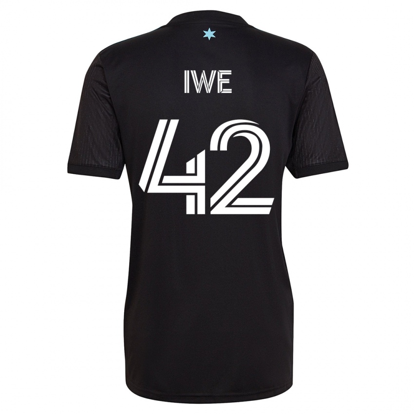 Niño Camiseta Emmanuel Iwe #42 Negro 1ª Equipación 2023/24 La Camisa Argentina