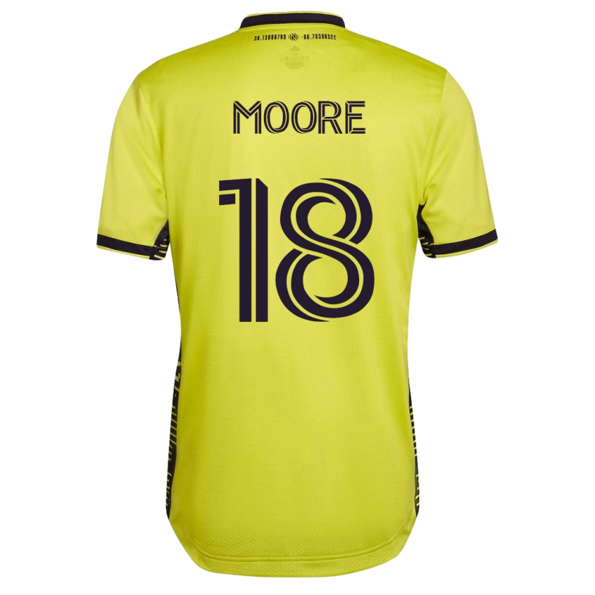 Niño Camiseta Shaq Moore #18 Amarillo 1ª Equipación 2023/24 La Camisa Argentina